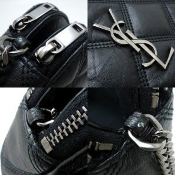 SAINT LAURENT PARIS Becky Shoulder Bag Leather Black - Picture 5 of 9